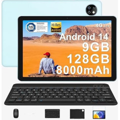 DOOGEE T10W Android 14 planšetdators 10 collu planšetdators ar tastatūru + futrālis + pildspalva + pele, 9GB RAM + 128GB ROM (1TB TF), 8000mAh, planšetdators LTE, 4G Dual SIM Android Tablet/OTG/TÜV SÜD/GPS/Widevine L1
