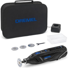 Dremel 8260 akumulatora rotējošais instruments, 12V 3Ah litija jonu akumulators, daudzfunkcionāls instrumentu komplekts ar 5 piederumiem, bezsuku motors, nemainīga elektronika, mainīgs ātrums 5000-30 000/min, Bluetooth