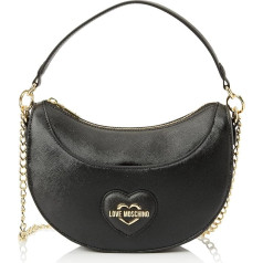 Love Moschino Dāmu melna plecu soma, melna