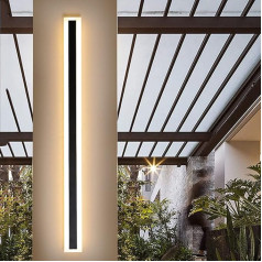 ZTWLEED LED Wandlampe,16W 80CM Lange Villa Wandleuchte Schwarze,Warmweiß 3000K Außenwandleuchten Wasserdicht IP65 Aluminium Acryl Außen LED Wandleuchte für Gärten Villa Terasse Korridor 220V