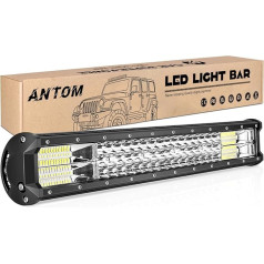 AnTom LED darba gaisma 20,47 collu 52 cm 288 W papildu priekšējais lukturis Lightbar LED Bar 12 V prožektors Ūdensizturīgs LED lukturis mehāniskajam transportlīdzeklim Automašīna Zāles traktors Motorhome jumta bagāžnieks Mežs