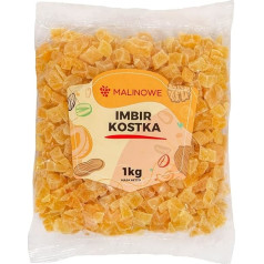 Malinowe Kandēts ingvera kubiņš, 1 kg Kandēts ingvers