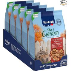 Vitakraft Vita Vita Garden barība ežiem ar vitamīniem un minerālvielām trūcīgiem ežiem (5 x 600 g)