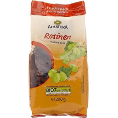 Alnatura bioloģiskās rozīnes, 200 g