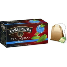 Sir Winston Tea® | Klasiskā melnā tēja bez ķīmiskajiem šķīdinātājiem - 20 tējas maisiņi (30g) | Ceilonas melnā tēja bez kofeīna