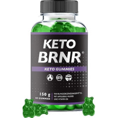 BRNR KETO BRNR košļājamās gumijas | Gumijas lācīši vielmaiņai ar B6 vitamīnu | Augļu košļājamās gumijas keto diētai | Keto košļājamās gumijas, 60 gabaliņu iepakojums