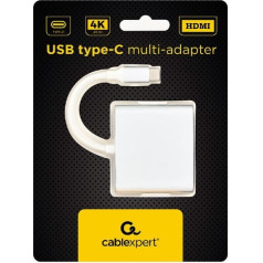 Adapteris usb c tipa sudraba usb c, usb a 3.0, hdmi