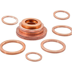 Unterlegscheiben aus Messing. Unterlegscheiben aus 5-40 Stück feste reine Kupfer-Ölstopfen-Unterlegscheibe M5 M6 M8 M10 M12 M12 M14 M16 M18 M20 M22 O-Ring-Dichtung Kupfer-Ölstopfen-Abstandshalter(16x22x2)