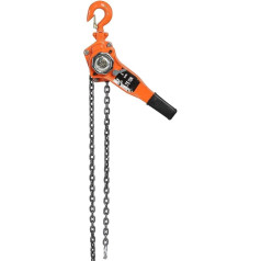 0.75t Orange Chain Hoist Ratchet Lever Pulley pacelšanas 3 metru ķēdes pacēlājs Manuālais ķēdes pacēlājs Ratchet Hoist ar augstu izturību un ilgu kalpošanas laiku rūpnīcas darbiniekiem