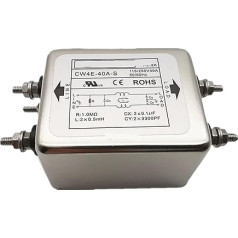 Vienfāzes veiktspējas filtrs CW4L2-6A-T 10A 20A 30A Divpakāpju tīrīšana AC 220V (CW4E-40A-S 40A)