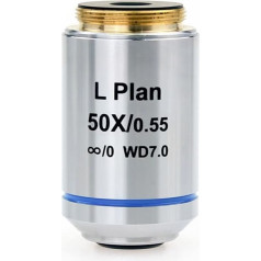 Mikroskopu piederumi Mikroskopa objektīvs objektīvs objektīvs bezgalībai Long Working Distance Objective Lens for Metallographic Microscope, 50x Izturība un uzticama veiktspēja