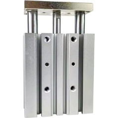 Pneimatiskais cilindrs, Mgpm20. Serienbohrung 20mm Strich 10-175mm Kolben Pneumotester for Zylinder DREI-Achsen-Doppel-Luft-Pneumatikzylinder für automatische Ausrüstung (Color : MGPM20X75, Size : 0