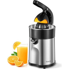 Elektriskā citrusaugļu sulu spiede, Reemix elektriskā sulu spiede un apelsīnu spiede ar profesionālu sviras roku, 2 preses konusi greipfrūtiem, apelsīniem un citroniem, automātiskā apturēšanas funkcija (ABS + nerūsējošais tērauds)