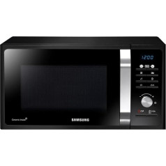 Samsung Healthy Cooking MG23F301TAK/ET Fresh Menu, быстрая разморозка, микроволновая печь + гриль 800 Вт + 1100 Вт, 23 литра, 49 x 27,5 x 39 см, черный