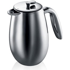 Bodum 1303-16 Columbia divsienu kafijas automāts, nerūsējošais tērauds - 3 tasītes (0,35 l), spīdīgs