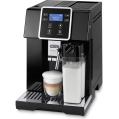 De'Longhi Perfecta Evo ESAM420.40.B Pilnībā automātisks kafijas automāts ar LatteCrema piena sistēmu, kapučīno un espresso ar vienu pogas pieskārienu, liels LCD krāsu displejs, kafijas poda funkcija, 0,25 kg,