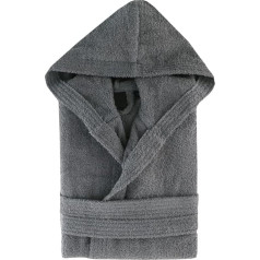 Top Towel S Unisex peldmēteli ar kapuci, pelēks