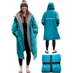 Waterproof Wrap Coat for Adults with Super Soft Fleece Lining - Waterproof Windproof Oversized Coat for Swaddling, Swimming and Water Sports Comes with Compression Straps