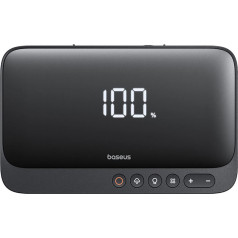 4in1 Jump starteris 600A ar lukturīti powerbank 6000mAh Super Energy kompresors - melns