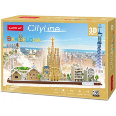 Puzzle 3d pilsētas līnija barcelona