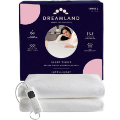 DREAMLAND Sleep Tight Deluxe Fluffy Single Mattress Warmer, 150 x 80 cm