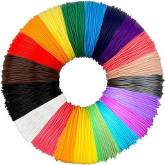 3D pildspalvas filaments PLA 20 krāsas 10 m katrs - 3D pildspalvas PLA filaments 1,75 mm 3D pildspalvas krāsu komplekts ODRVM, Tecboss, Lovebay, 3D pildspalvai un 3D drukāšanas pildspalvai