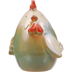 VOSAREA Piggy Bank, keramikas vistas naudas kaste, bērnu naudas kaste, monētu banka, gailis naudas kastes, galda virsmas mājas dekoru ornaments bērniem, dāvana, mājas, biroja apdare, zaļš