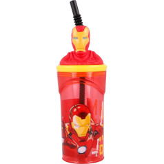 Stor 3D Figurita krūze 360 ml Avengers Comic Heroes Iron Man, plastmasas, krāsaina, 1 vienība (1 iepakojums)