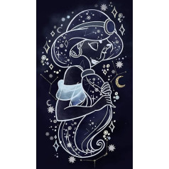 Komar Disney Jasmine Stars Wall Picture | Nursery / Baby Room Decoration / Art Print | Without Frame | WB084 - 50 x 70 cm | Size: 50 x 70 cm (W x H)