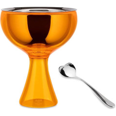 Alessi A di Big Love bļoda un karote, apelsīnu krāsā