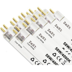 ZeXt luminiscences spuldzes 58 W 840 4000 K neitrāla neona lampas 150 cm T8 Pack of 10