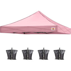 ABCCANOPY Pop Up Gazebo rezerves vāks lapenei 3 x 3 m, 100 % ūdensnecaurlaidīgs, izvēlieties vairāk nekā 18 krāsas, 4 x svara maisiņi (siltumizolācijas šuve)