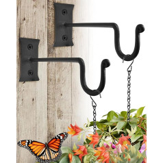 My Fancy Farmhouse Heavy Duty Plant Hanger Outdoor 7,5 collu sienas dzelzs augu āķis iekštelpās vai ārpus telpām, kas paredzēts smagiem piekarināmiem podiem, groziņiem, laternām, barotavām, 2