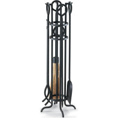 Napa Forge Pilgrim Home and Hearth 19004 Māksla un amatniecība kamīna instrumentu komplekts, melns