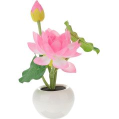 OSALADI Lotus Topflicht dekorative Lampe Nachtlicht für das Kinderzimmer bedside lamp bettlampe klemmleuchte lotus lamp tischlampe Lampe für Schlafzimmer Schreibtischzubehör Keramik Rosa