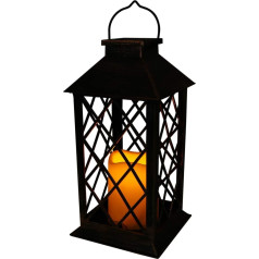 Uonlytech Solar Candle Lantern Āra dārza karājas laterna LED mirgojoša bez liesmām sveču misija Lights Ūdensizturīgs Walkway Yard