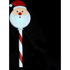 OSALADI Ziemassvētku āra saules gaismas Santa Claus Garden Stake Landscape Lights Lamp Candy Cane ūdensizturīgs apgaismojums zālienam Patio Yard Garden Decor