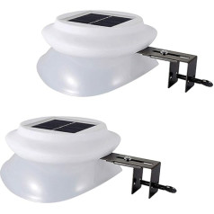 Uonlytech Solar Gutter Lights Virzīta āra sienas gaisma Āra sienas gaisma Āra sienas gaisma Ūdensizturīga dārza gaisma ar baltu gaismu dārza terasei, ieejas klājam, kāpnēm (balta)