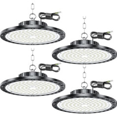 LED UFO rūpnieciskais apgaismojums - 4 100 W 10000 LM LED iekštelpu prožektori, IP65 ūdensnecaurlaidīgi un 50 cm garumā, 7000 K iekštelpu un āra apgaismojums