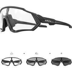 KAPVOE Fotohromatiskās, pašnotonējošās velosipēdu brilles, TR90 rāmis vīriešiem un sievietēm, caurspīdīgas sporta saulesbrilles, sporta, riteņbraukšanas, MTB riteņbraukšanas brilles, sporta brilles, braukšanas, makšķerēšanas, skrieša