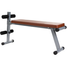 ScSPORTS® Svaru sols - salokāms, regulējams, plakans/negatīvs, ar kāju fiksāciju, līdz 120 kg, tērauds, sarkans/melns - Sēdošs sols, vēdera trenažieris, treniņu sols, plakans sols, fitnesa sols mājās