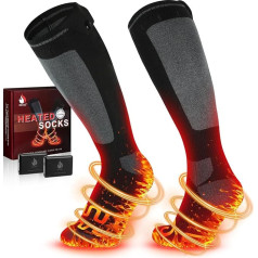 Apsildāmās zeķes vīriešiem un sievietēm, risinājums aukstiem pirkstgaliem 2025. gadā, 5V 6000 mAh uzlādējamas apsildāmās zeķes slēpošanai, brīvā dabā, kempingā, pārgājienos