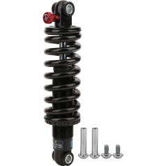 Velosipēdu aizmugurējais amortizators, 190 mm hidrauliskais atsperes amortizators, 8 mm caurums 650 LBS aizmugurējais Gall Spring Oil Pressure Spring Damper Electric Scooter Shock Absorber Spring Damping for Electric Vehicle Scooter