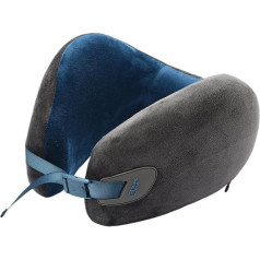 Travel Blue Infinity Neck Support Pillow - Premium Memory Foam Travel Pillow ar 360 grādu atbalstu kaklam - ideāli piemērots ceļošanai ar lidmašīnu, automašīnu un vilcienu (zils)