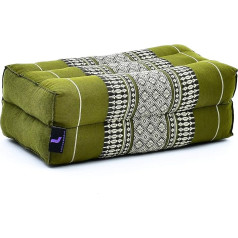 Leewadee jogas bloku komplekts 2 jogas bloku komplekts Pilates jogas spilvens Meditācijas spilvens Ekoloģisks dabisks produkts 35 x 18 x 12 cm Kapok zaļš