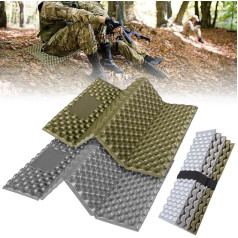 Nkiy Quen 2 Pack Ūdensizturīgs medību sēdekļa spilvens Salokāms medību koka stenda sēdekļa spilvens Viegls putu pārgājienu sēdekļa spilvens ar siksnām āra medību kempinga piederumiem
