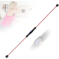 LIOYYUHGTF Fitnesa šūpoļu bārs Pilates bārs Pārnēsājams jogas stick muskuļu trenera treniņu bārs ar skaitīšanas ierīci Bezgaršīgs rokas spēka treniņu bārs, piemērots ģimenes fitnesam un svara zudumam