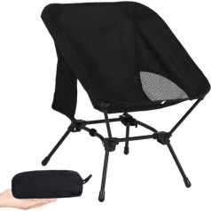 Mannicix saliekamais kempinga krēsls, maza izmēra iepakojums, kempinga krēsls, saliekamais krēsls, kempinga krēsls, 150 kg, kempinga krēsls, pārnēsājams makšķerēšanas krēsls pludmalei, pārgājieniem, atpūtai, piknikam