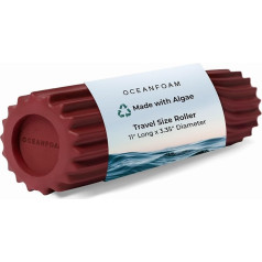 Oceanfoam Ripple Roller - muskuļu masāžas putu rullītis muguras sāpēm un stiepšanai - ergonomiska viļņu struktūra - joga, vieglatlētika un labsajūta - kompakts, ceļojuma izmērs, 27,9 x 8,5 cm -