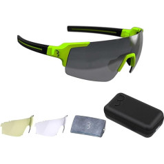 BBB Riteņbraukšanas sporta brilles vīriešiem un sievietēm ar trim maināmām polikarbonāta lēcām Grilamīds MTB Road Bike FullView BSG-63